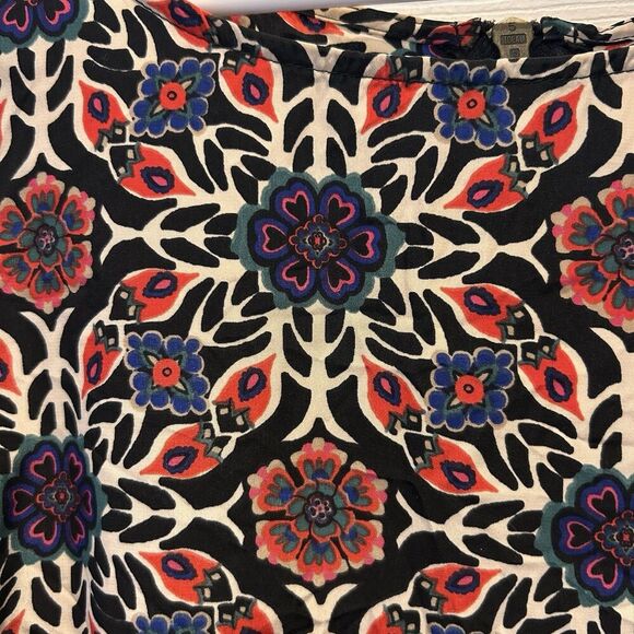 Old Navy Shift Dress  Floral Pattern Purple Blue Black Red 3/4 Sleeves Large - Picture 2 of 7